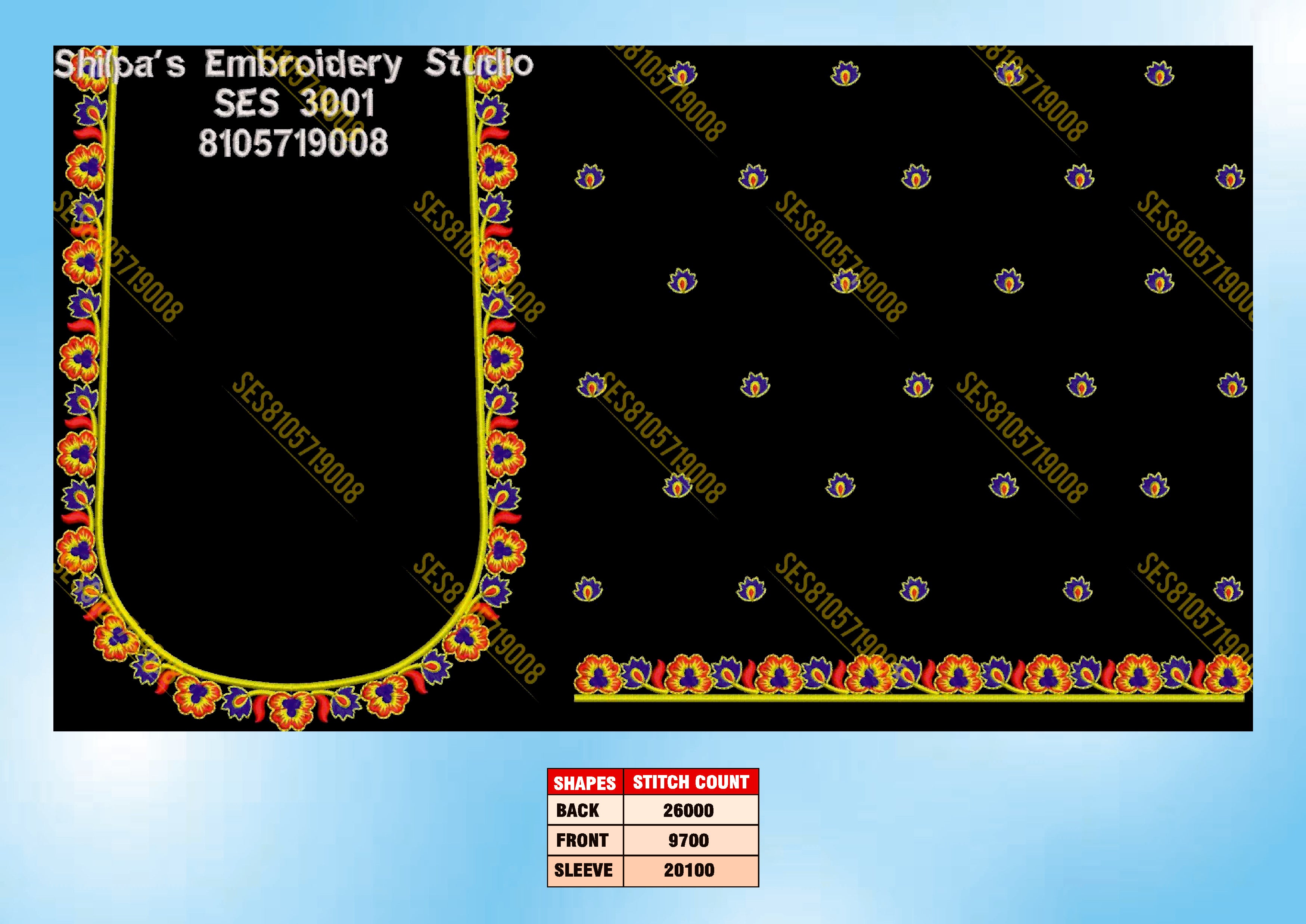 Embroidery Designs 3001-3100 Series – Shilpa's Embroidery Studio